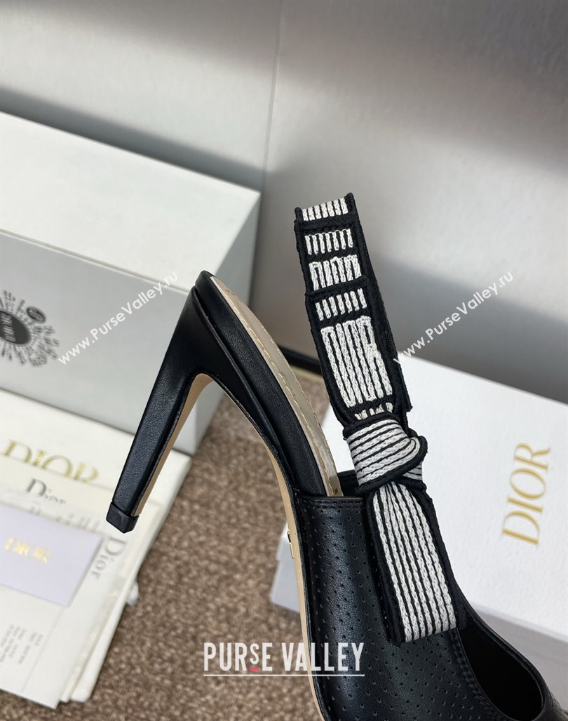 Dior Toujours Slingback Pumps 7cm in Perforated Supple Lambskin Black 2025 (MD-250425045)
