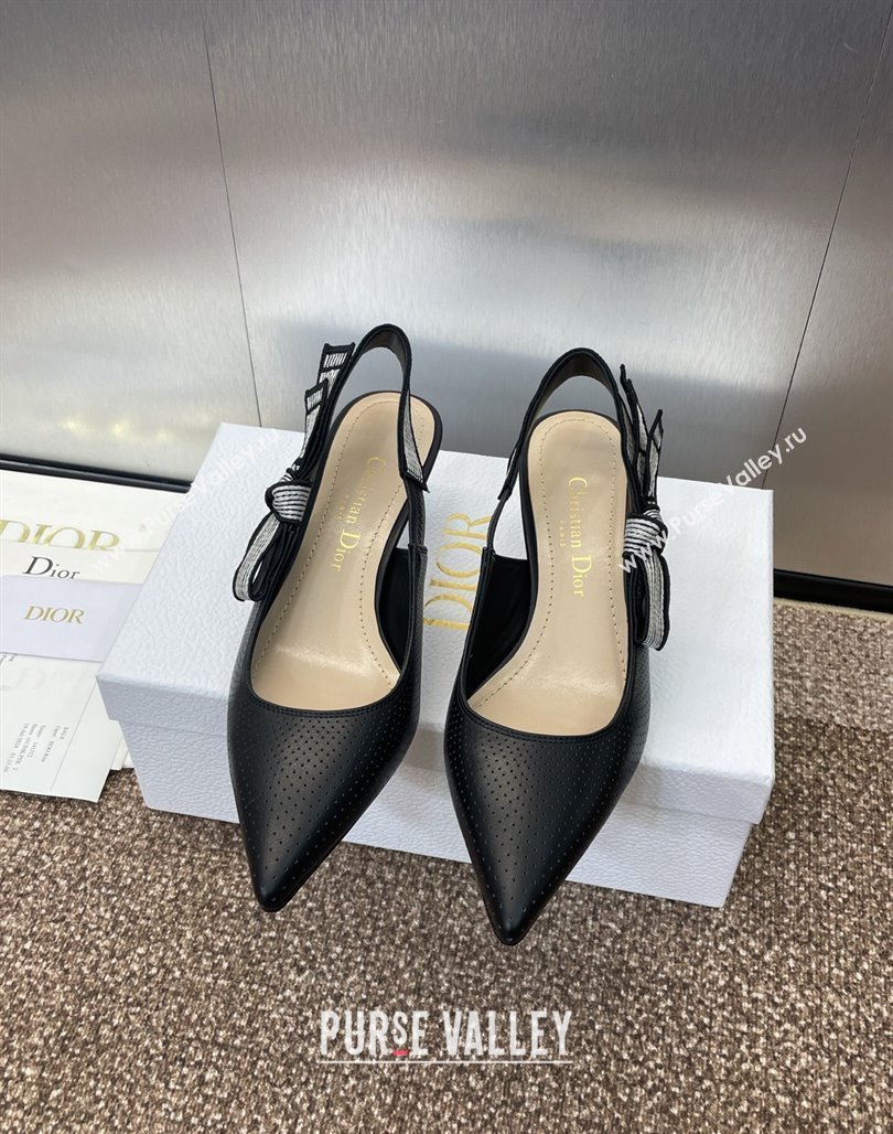 Dior Toujours Slingback Pumps 5cm in Perforated Supple Lambskin Black 2025 (MD-250425048)