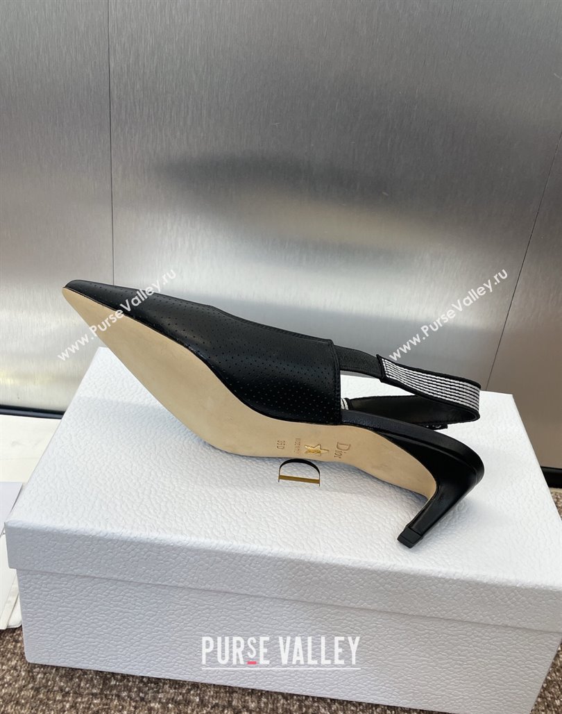 Dior Toujours Slingback Pumps 5cm in Perforated Supple Lambskin Black 2025 (MD-250425048)