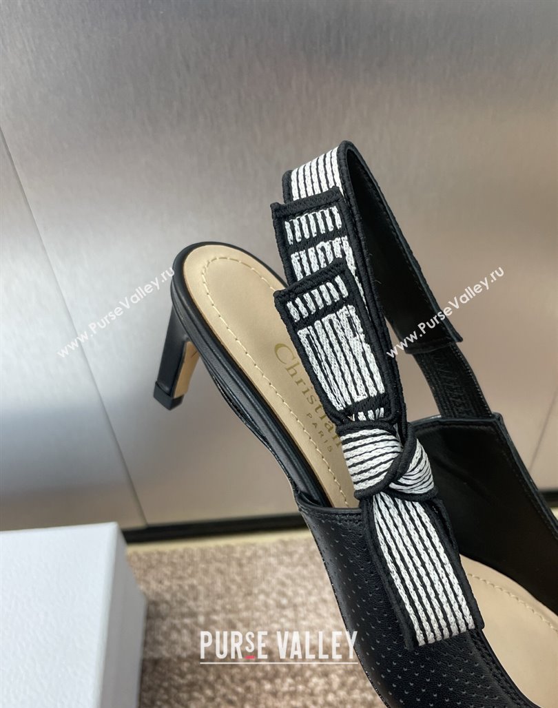 Dior Toujours Slingback Pumps 5cm in Perforated Supple Lambskin Black 2025 (MD-250425048)