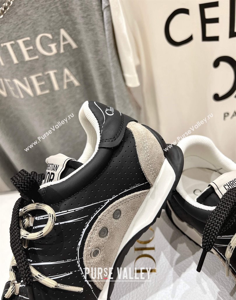 Dior D-Sketch Sneakers in Nylon and Calfskin with Signature Black 2025 (MD-250425001)