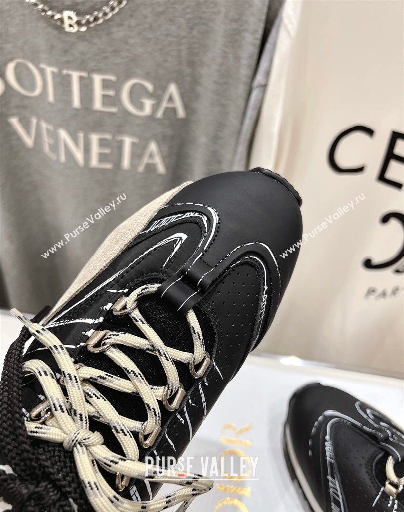 Dior D-Sketch Sneakers in Nylon and Calfskin with Signature Black 2025 (MD-250425001)
