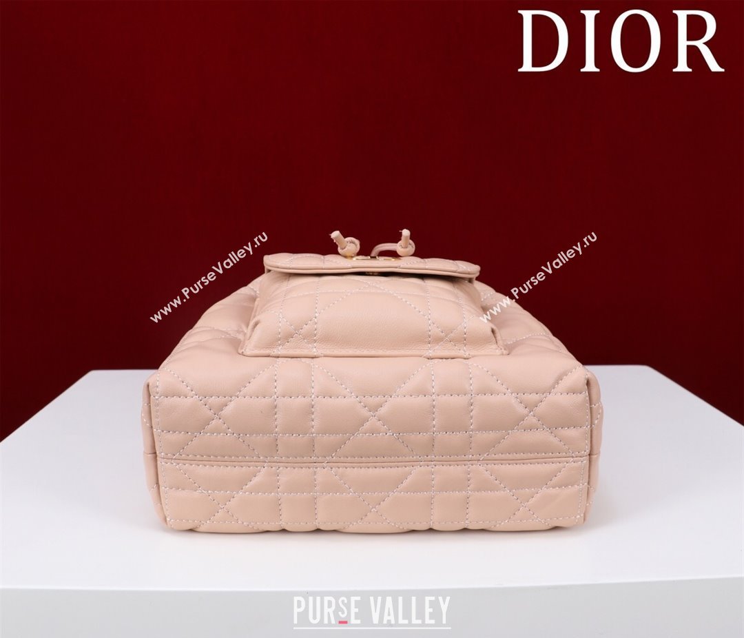 Dior Small Dior Caro Bucket Bag in Macrocannage Lambskin Light Pink 2025 S5250 (XXG-250521121)