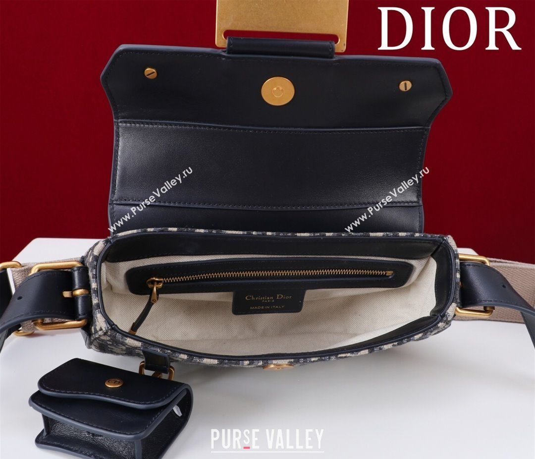 Dior Small Streetchic Bag in Blue Dior Oblique Jacquard and Smooth Calfskin 2025 391907 (XXG-250521110)