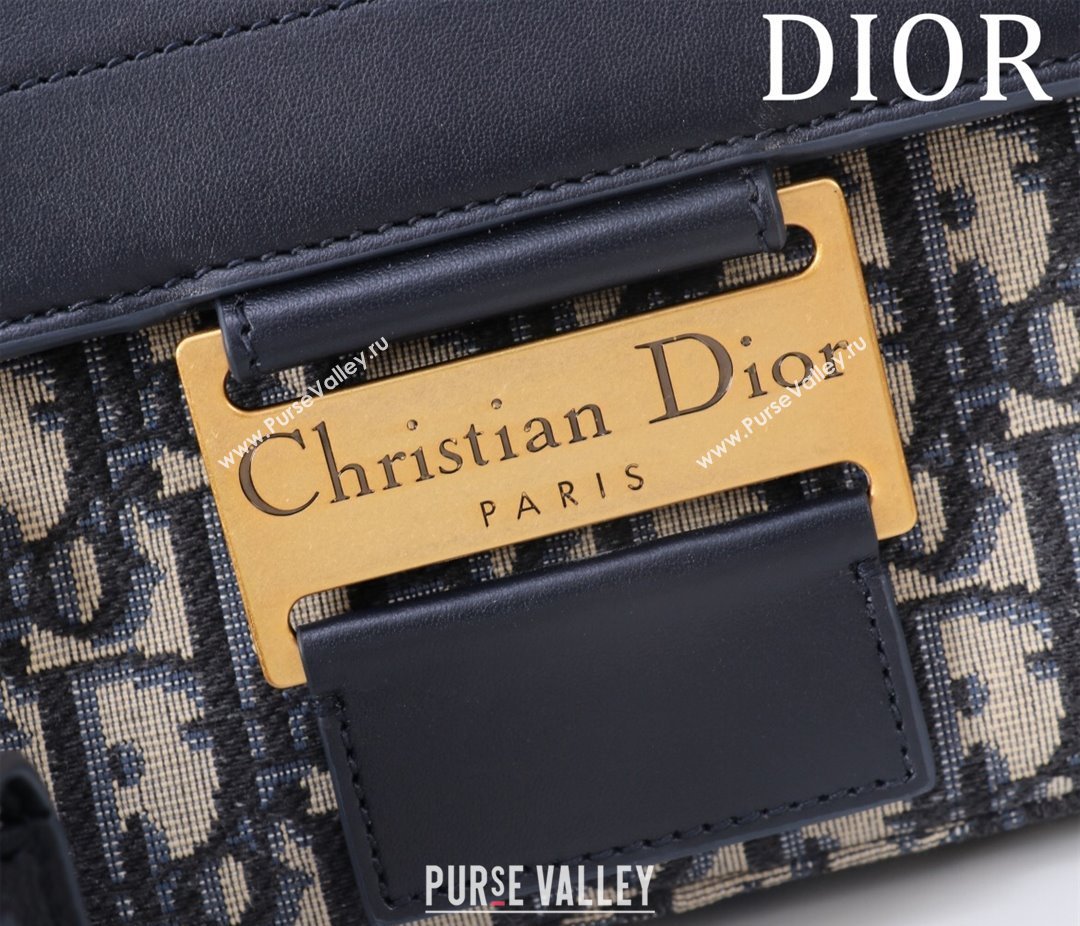 Dior Small Streetchic Bag in Blue Dior Oblique Jacquard and Smooth Calfskin 2025 391907 (XXG-250521110)