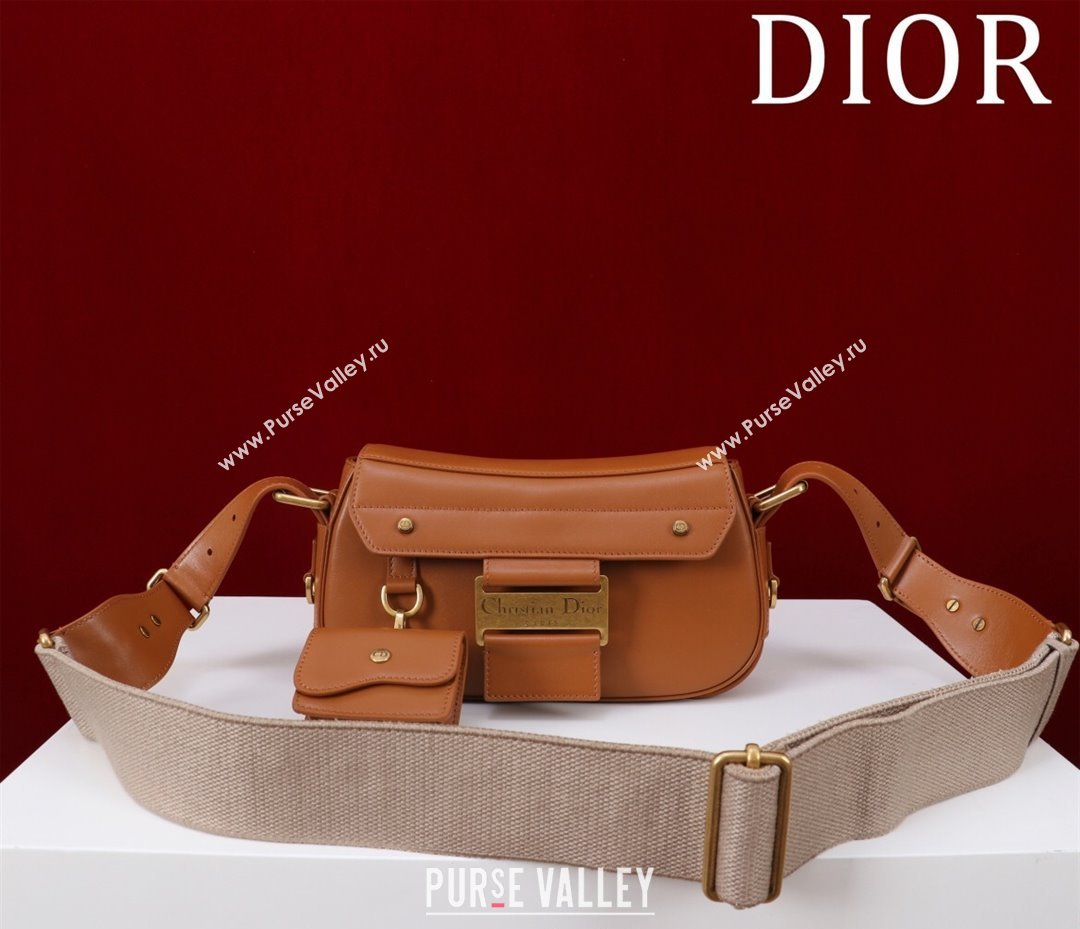 Dior Small Streetchic Bag in Smooth Calfskin Leather Brown 2025 391907 (XXG-250521112)
