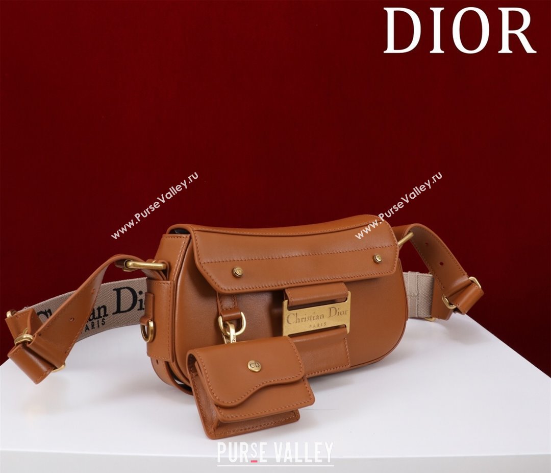 Dior Small Streetchic Bag in Smooth Calfskin Leather Brown 2025 391907 (XXG-250521112)