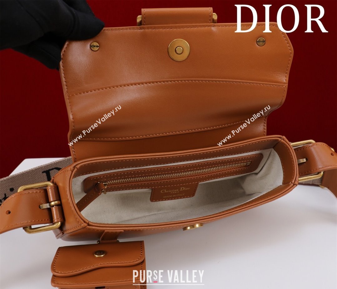 Dior Small Streetchic Bag in Smooth Calfskin Leather Brown 2025 391907 (XXG-250521112)