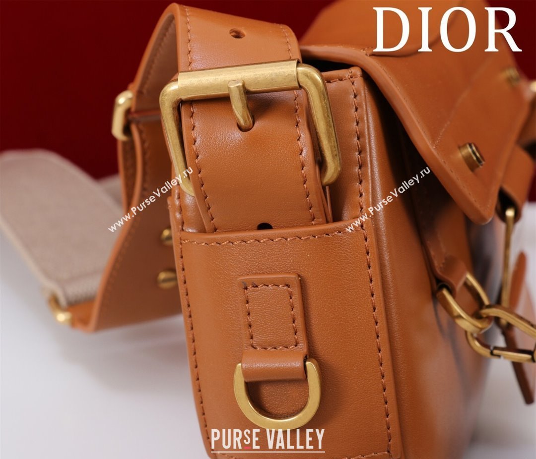 Dior Small Streetchic Bag in Smooth Calfskin Leather Brown 2025 391907 (XXG-250521112)