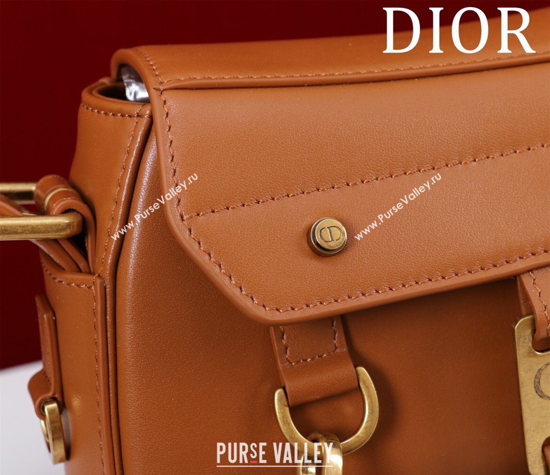 Dior Small Streetchic Bag in Smooth Calfskin Leather Brown 2025 391907 (XXG-250521112)