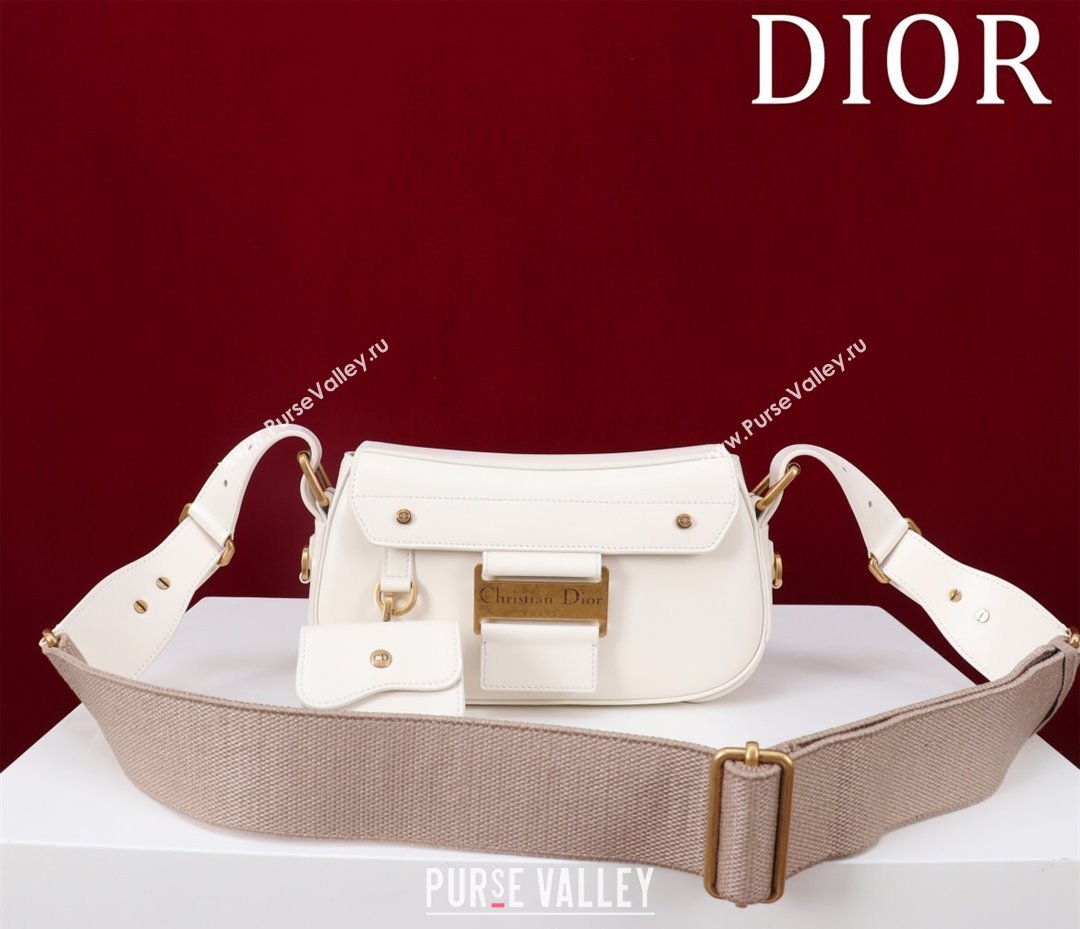 Dior Small Streetchic Bag in Smooth Calfskin Leather White 2025 391907 (XXG-250521113)
