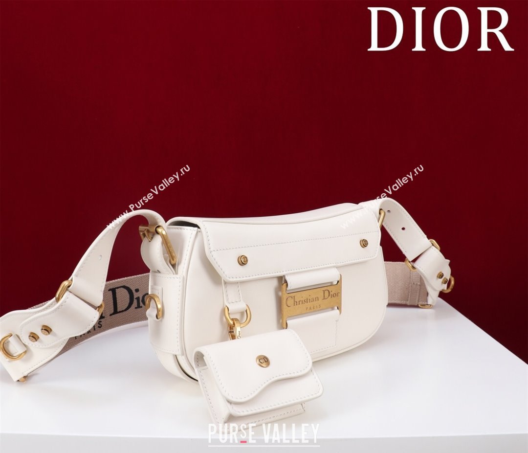 Dior Small Streetchic Bag in Smooth Calfskin Leather White 2025 391907 (XXG-250521113)