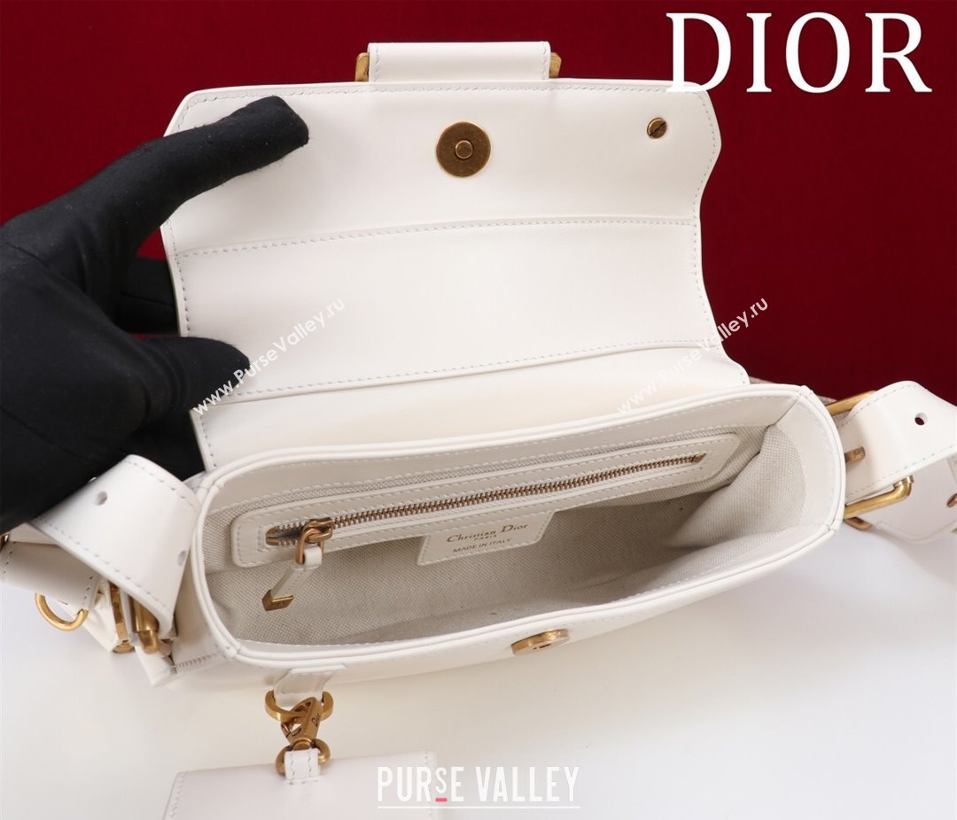 Dior Small Streetchic Bag in Smooth Calfskin Leather White 2025 391907 (XXG-250521113)