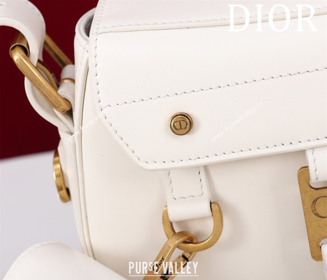 Dior Small Streetchic Bag in Smooth Calfskin Leather White 2025 391907 (XXG-250521113)