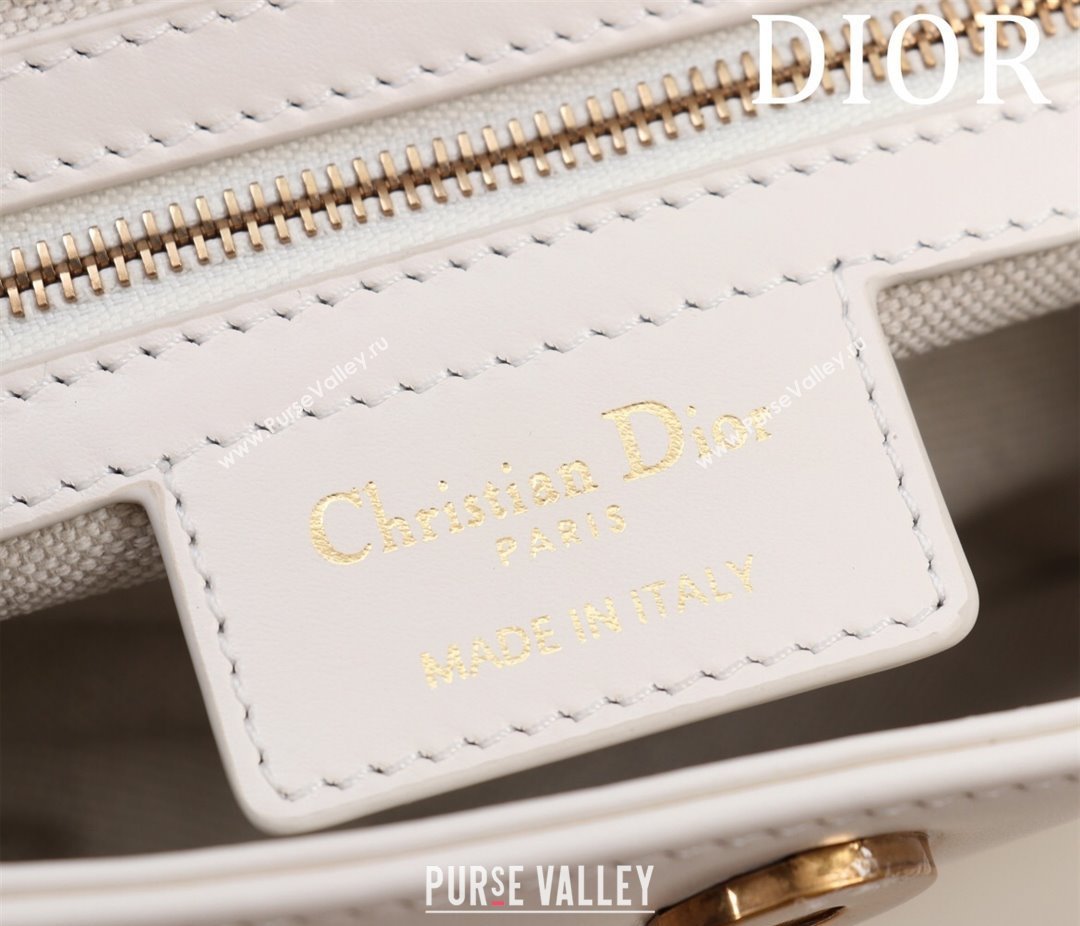Dior Small Streetchic Bag in Smooth Calfskin Leather White 2025 391907 (XXG-250521113)