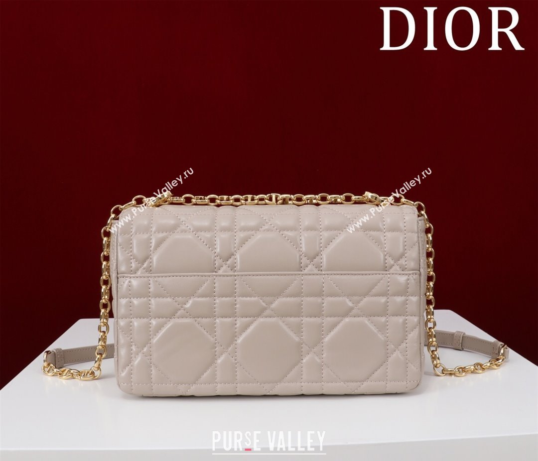 Dior Medium Soft Dior Caro Bag in Macrocannage Lambskin Beige Grey 2025 M9253 (XXG-250521122)