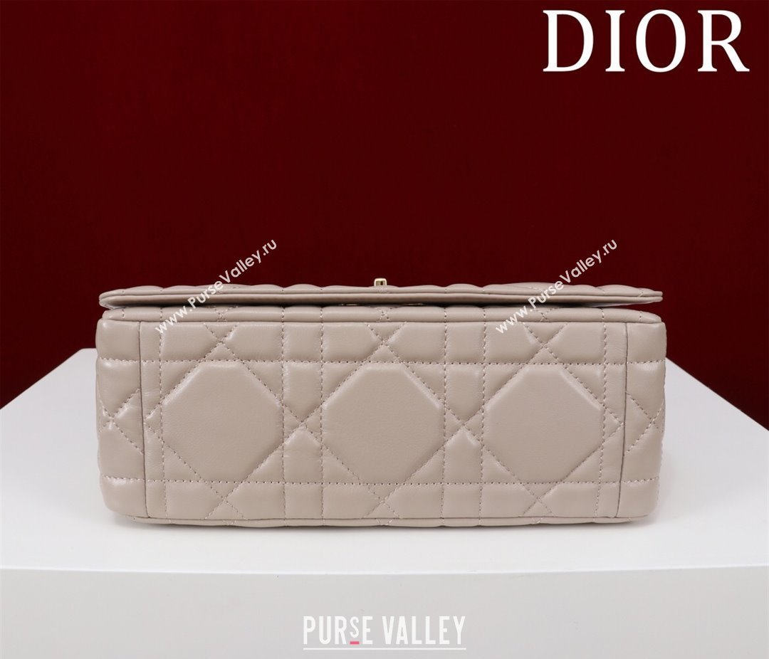 Dior Medium Soft Dior Caro Bag in Macrocannage Lambskin Beige Grey 2025 M9253 (XXG-250521122)