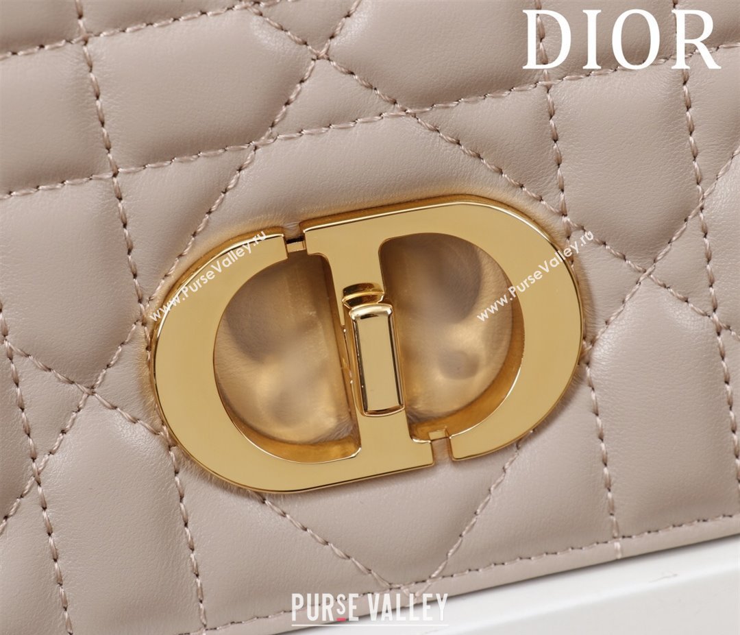 Dior Medium Soft Dior Caro Bag in Macrocannage Lambskin Beige Grey 2025 M9253 (XXG-250521122)