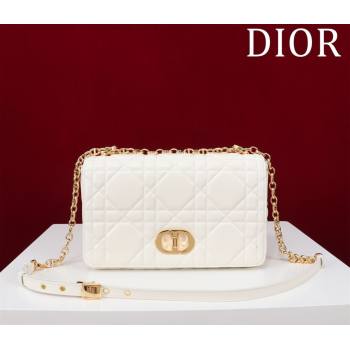 Dior Medium Soft Dior Caro Bag in Macrocannage Lambskin White 2025 M9253 (XXG-250521123)