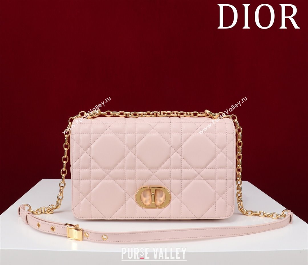 Dior Medium Soft Dior Caro Bag in Macrocannage Lambskin Powder Pink 2025 M9253 (XXG-250521124)