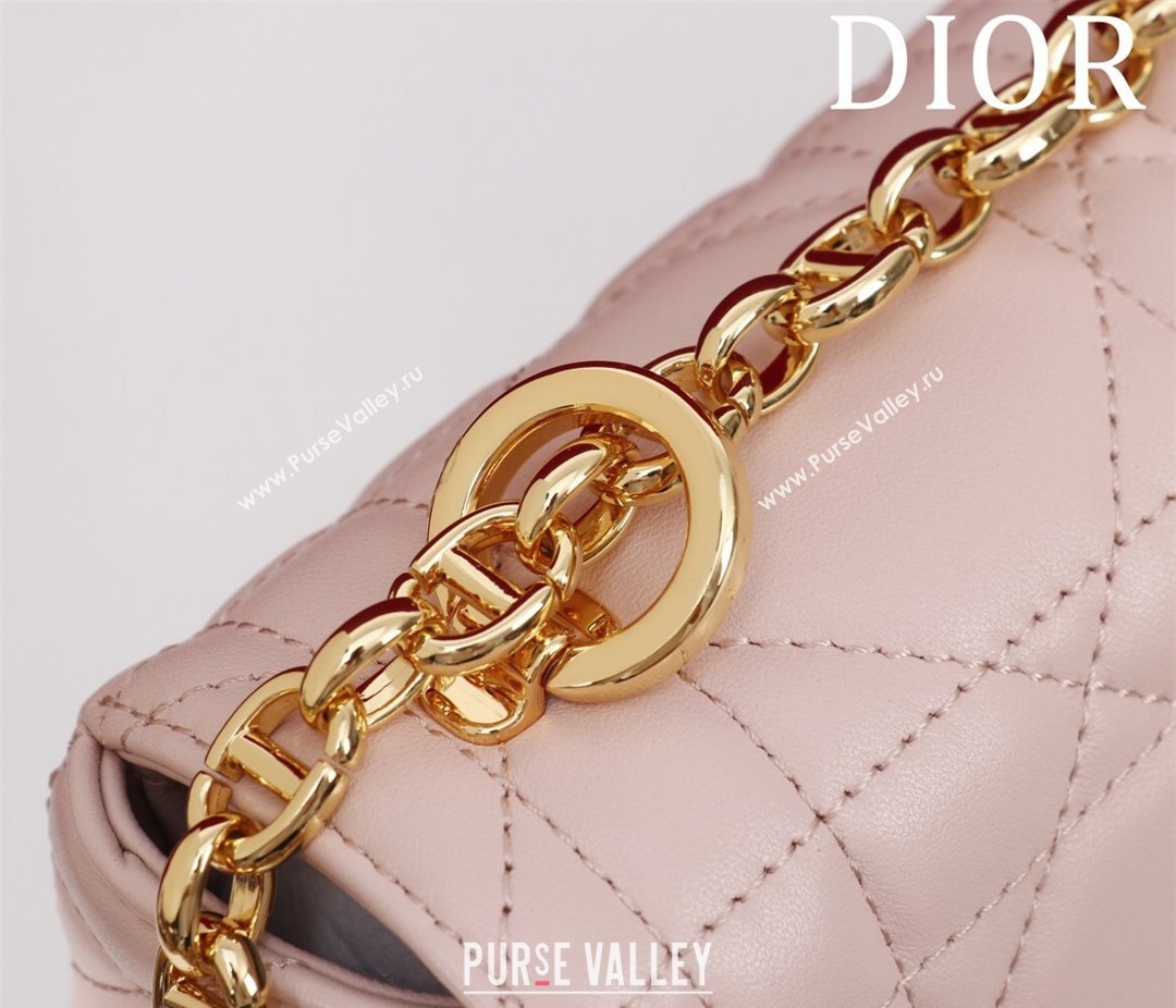 Dior Medium Soft Dior Caro Bag in Macrocannage Lambskin Powder Pink 2025 M9253 (XXG-250521124)
