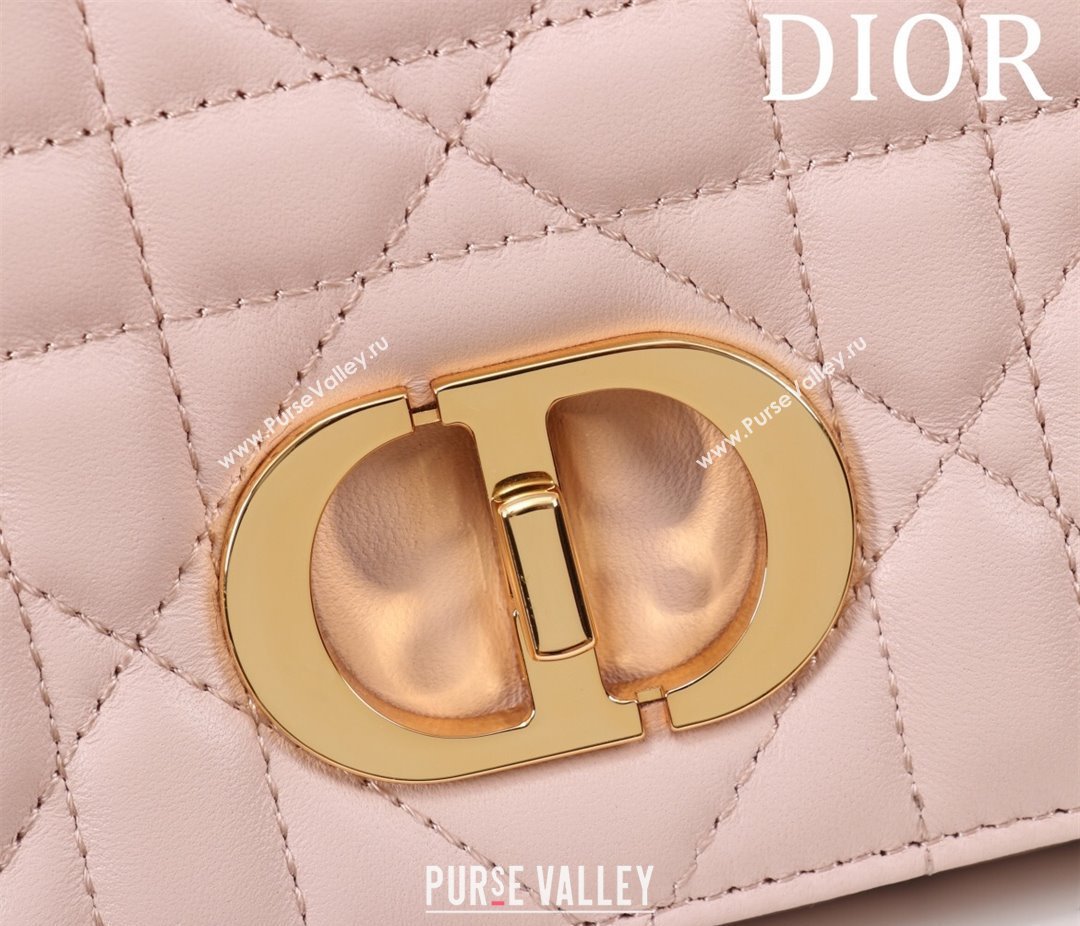 Dior Medium Soft Dior Caro Bag in Macrocannage Lambskin Powder Pink 2025 M9253 (XXG-250521124)