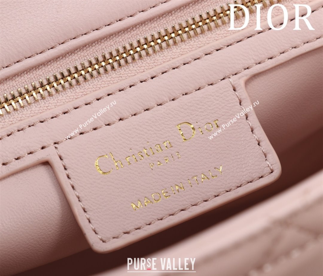 Dior Medium Soft Dior Caro Bag in Macrocannage Lambskin Powder Pink 2025 M9253 (XXG-250521124)