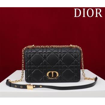 Dior Medium Soft Dior Caro Bag in Macrocannage Lambskin Black/Gold 2025 M9253 (XXG-250521125)