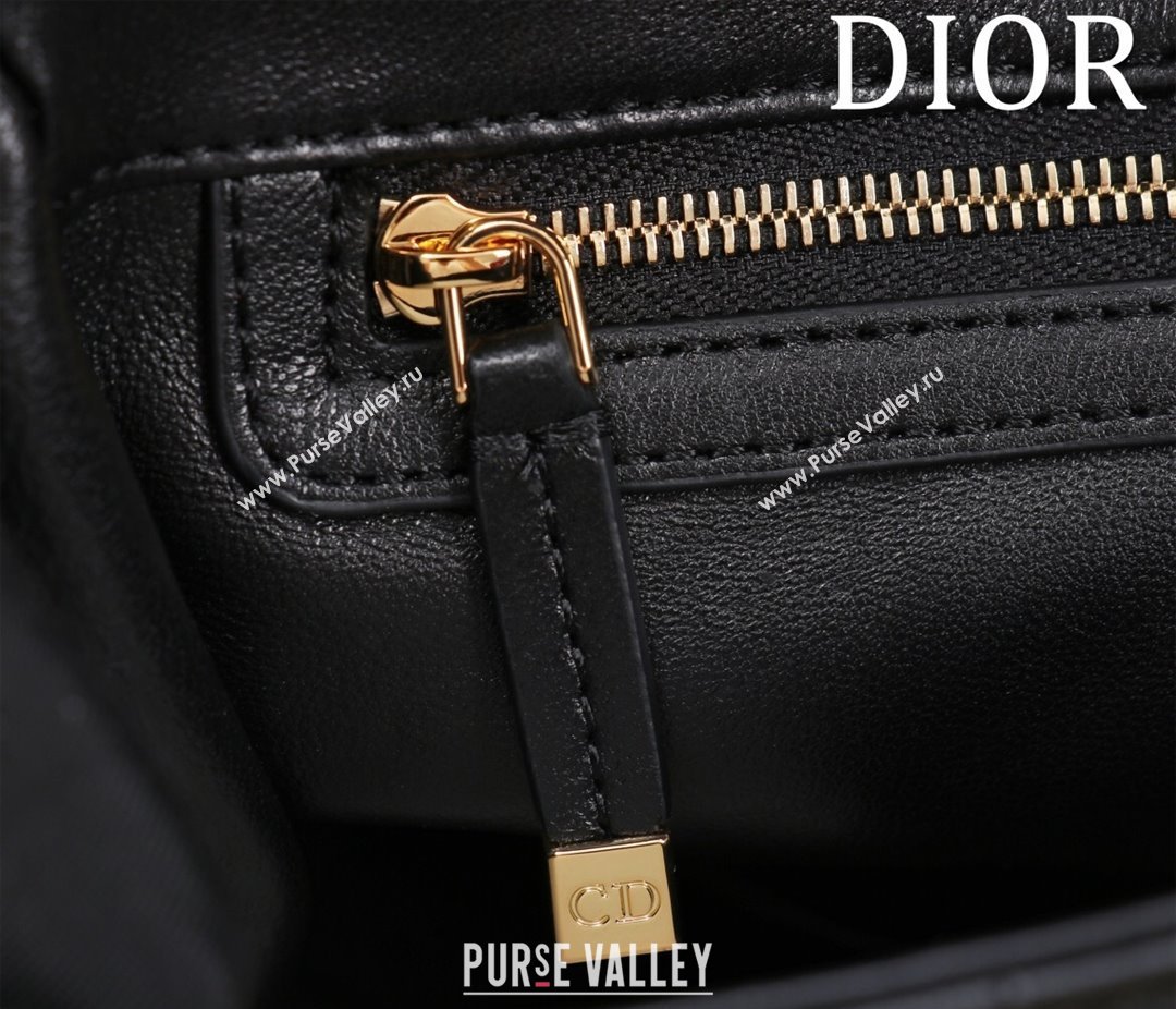 Dior Medium Soft Dior Caro Bag in Macrocannage Lambskin Black/Gold 2025 M9253 (XXG-250521125)