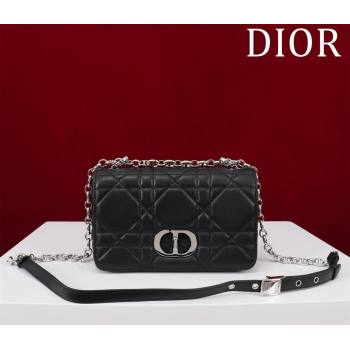 Dior Small Soft Dior Caro Bag in Macrocannage Lambskin Black/Silver 2025 M9252 (XXG-250521127)