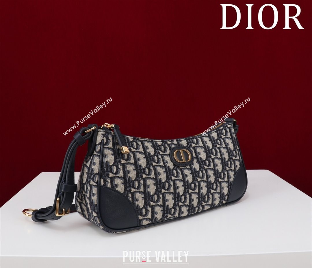 Dior 30 Montaigne Wanderlust Mini Bag in Blue Dior Oblique Jacquard and Smooth Calfskin 2025 (XXG-250521140)