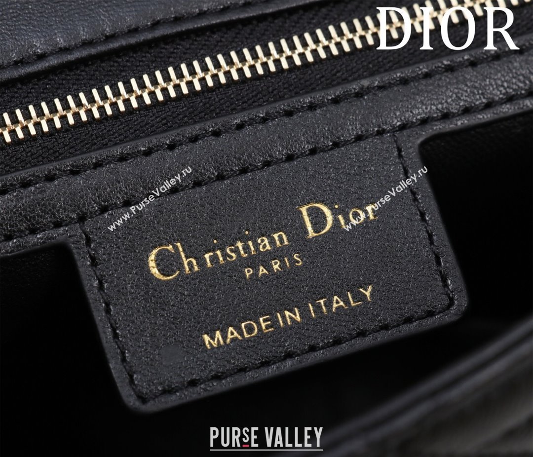 Dior Small Soft Dior Caro Bag in Macrocannage Lambskin Black/Gold 2025 M9252 (XXG-250521128)