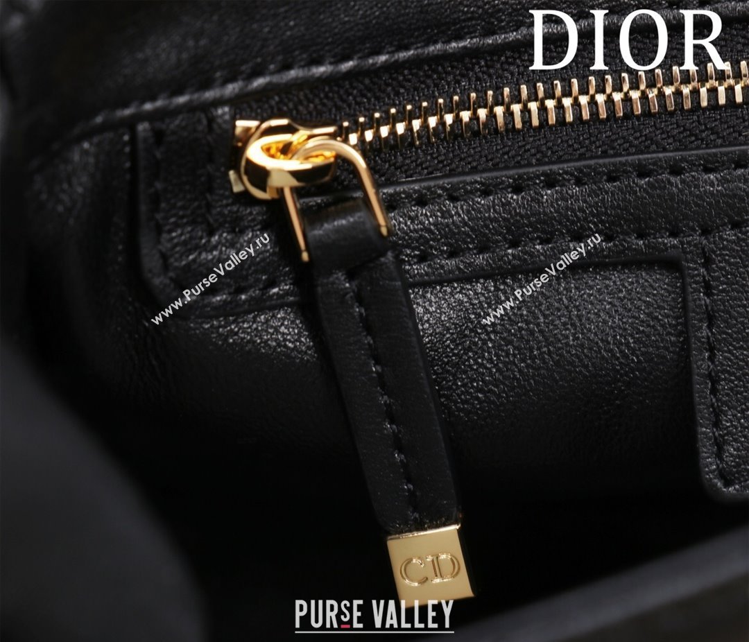Dior Small Soft Dior Caro Bag in Macrocannage Lambskin Black/Gold 2025 M9252 (XXG-250521128)