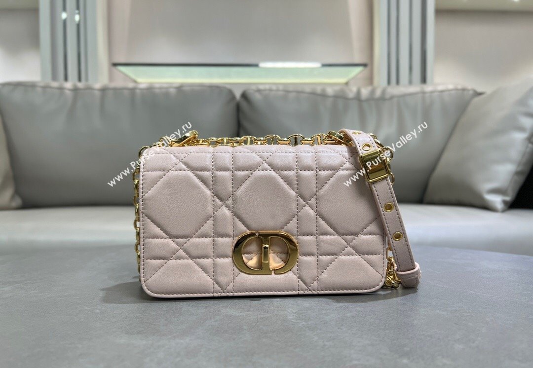 Dior Small Soft Dior Caro Bag in Macrocannage Lambskin Powder Pink 2025 M9252 (XXG-250521129)