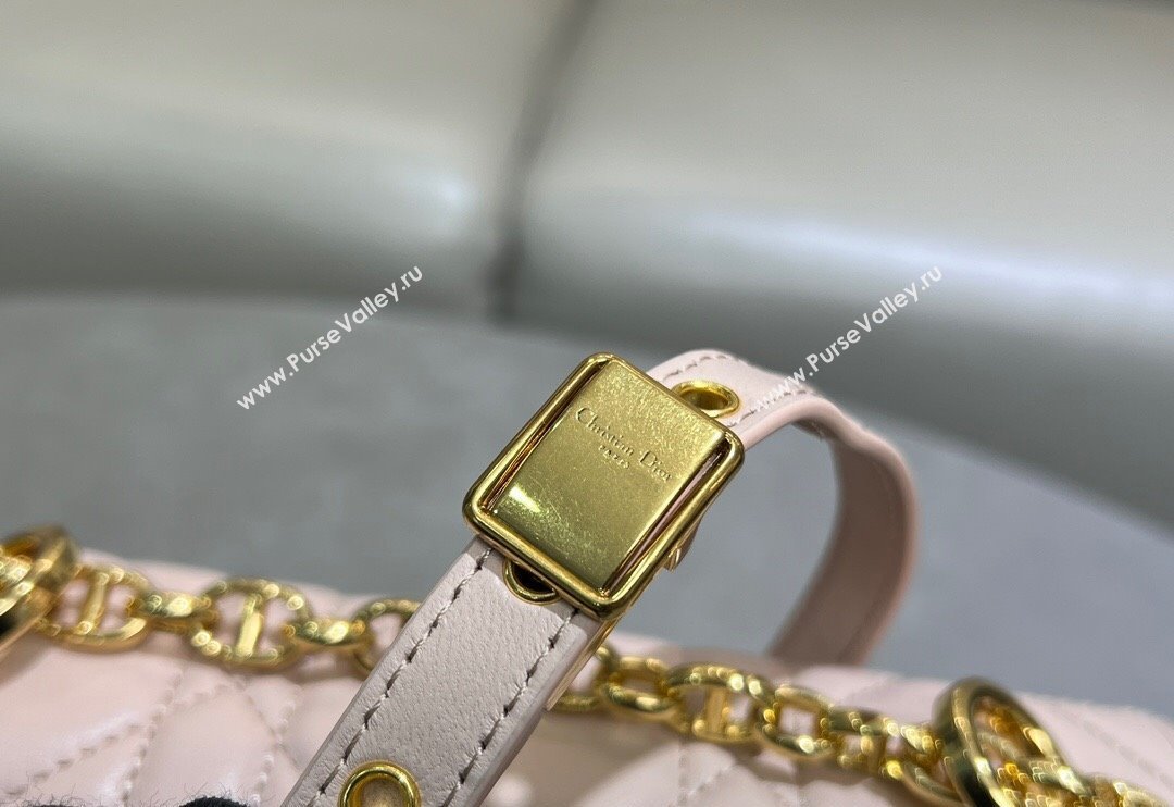 Dior Small Soft Dior Caro Bag in Macrocannage Lambskin Powder Pink 2025 M9252 (XXG-250521129)