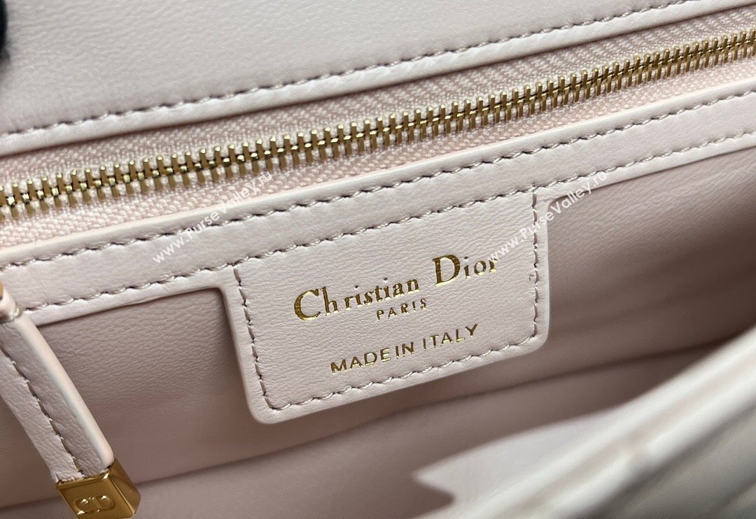 Dior Small Soft Dior Caro Bag in Macrocannage Lambskin Powder Pink 2025 M9252 (XXG-250521129)