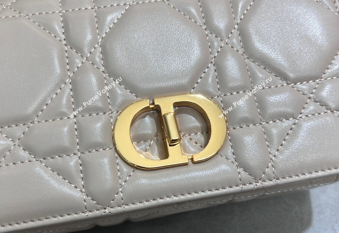 Dior Small Soft Dior Caro Bag in Macrocannage Lambskin Grey 2025 M9252 (XXG-250521130)