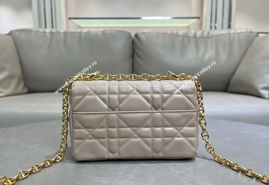 Dior Small Soft Dior Caro Bag in Macrocannage Lambskin Grey 2025 M9252 (XXG-250521130)