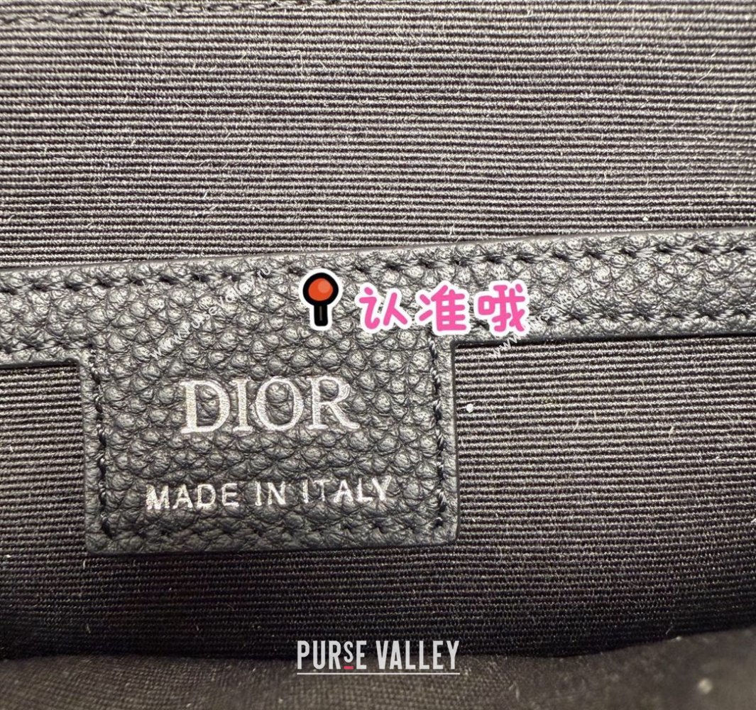 Dior Mens Hit the Road Messenger Bag with Flap in Oblique Jacquard with Grained Calfskin Black2 2025 9271 (XXG-250521133)