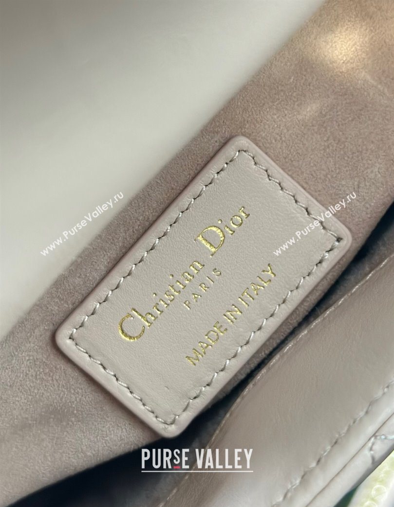 Dior Mini Lady Dior Bag in Cannage Lambskin with Strass Light Pink 2025 M0505 0627 (XXG-250627046)