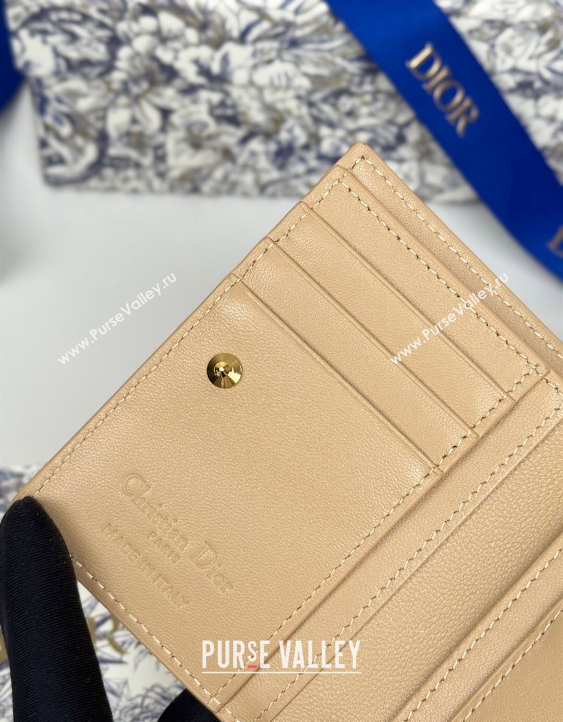 Dior Lady Dior Dahlia Wallet in Cannage Lambskin Beige 2025 (XXG-250627092)