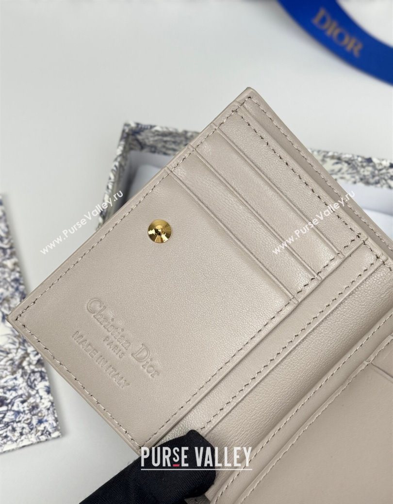 Dior Lady Dior Dahlia Wallet in Cannage Lambskin Grey 2025 (XXG-250627095)