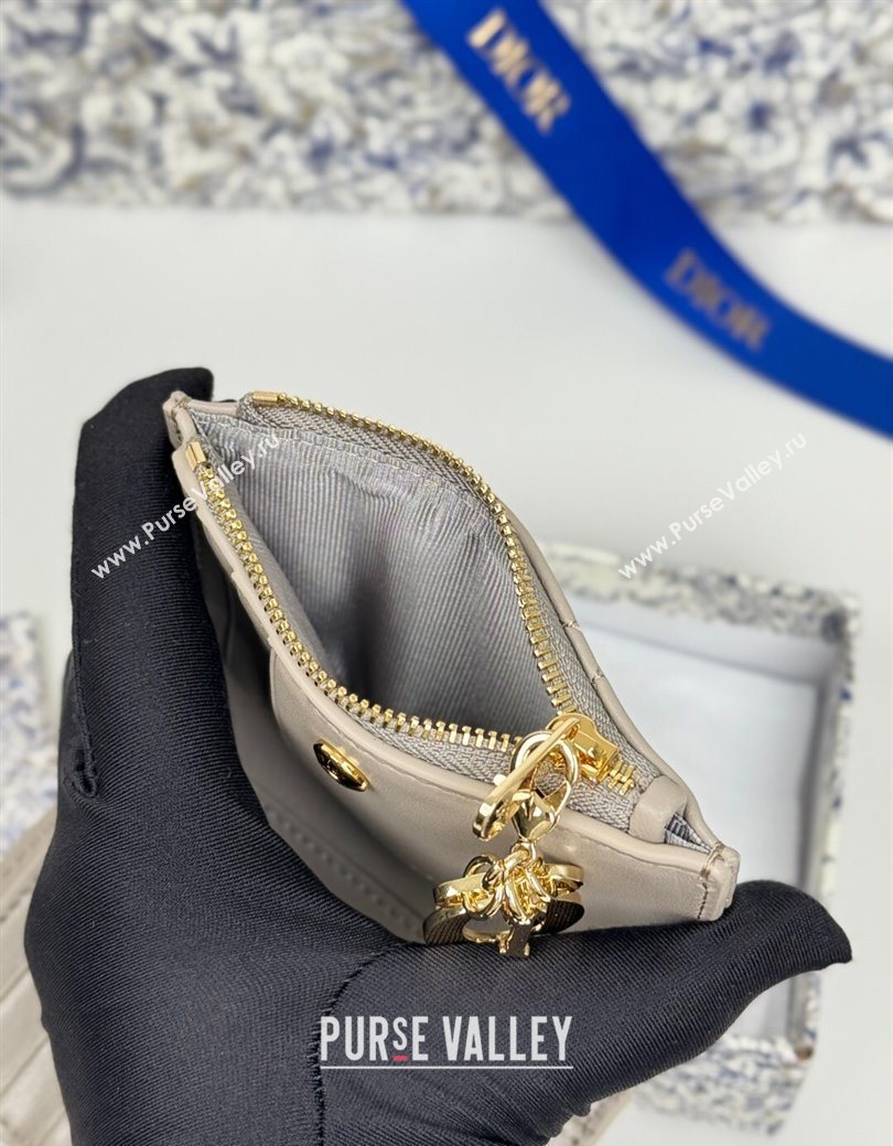 Dior Lady Dior Dahlia Wallet in Cannage Lambskin Grey 2025 (XXG-250627095)