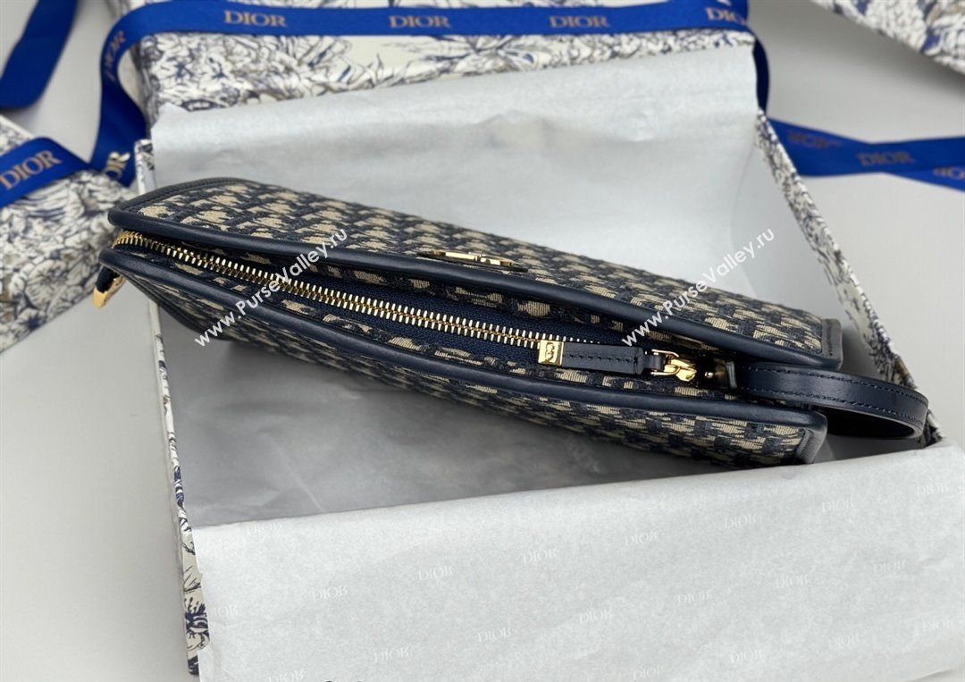 Dior 30 Montaigne Dea Pouch in Oblique Jacquard Blue 2025 (XXG-250627096)