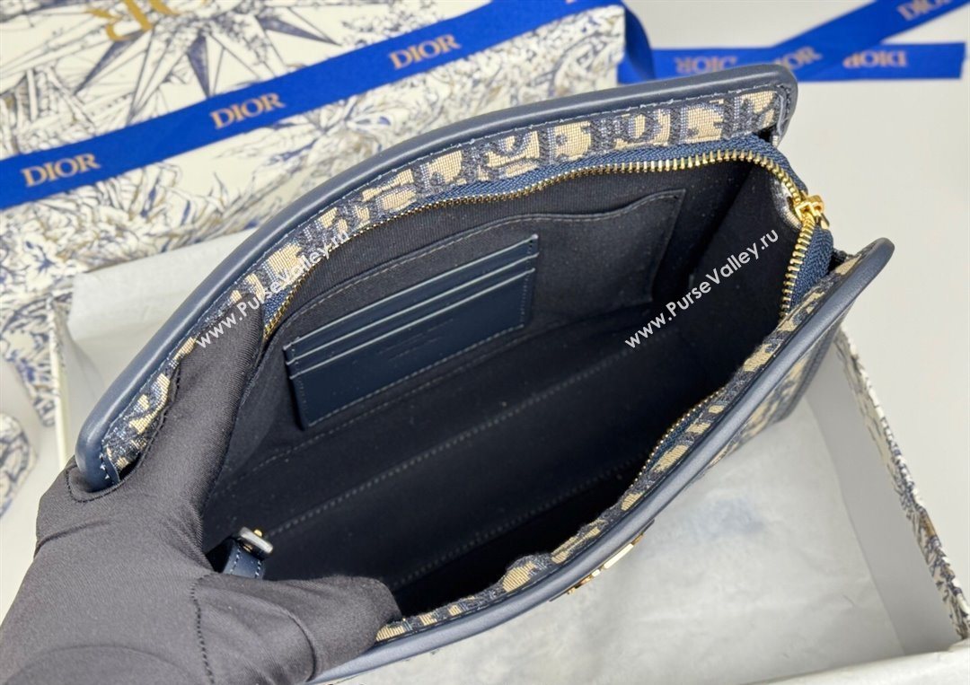 Dior 30 Montaigne Dea Pouch in Oblique Jacquard Blue 2025 (XXG-250627096)