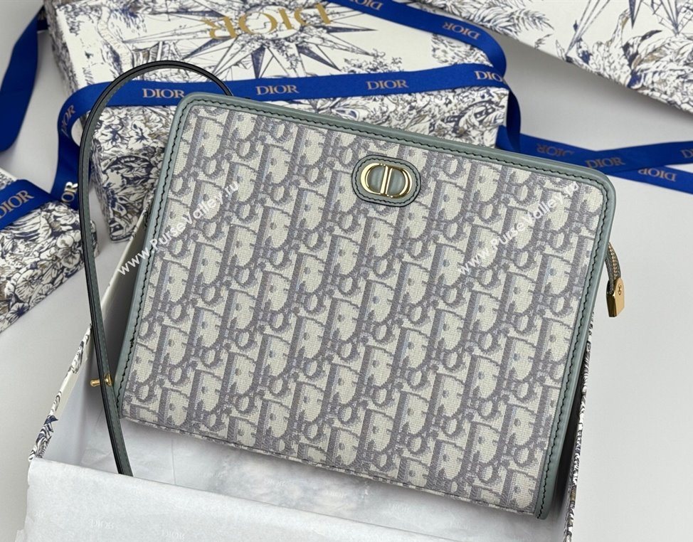 Dior 30 Montaigne Dea Pouch in Oblique Jacquard Grey 2025 (XXG-250627097)