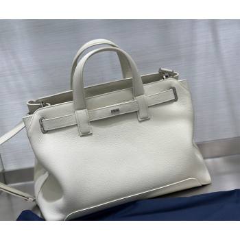 Dior Mens Medium Dior Normandie Tote Bag in Icons Calfskin White 2025 (BF-250627063)