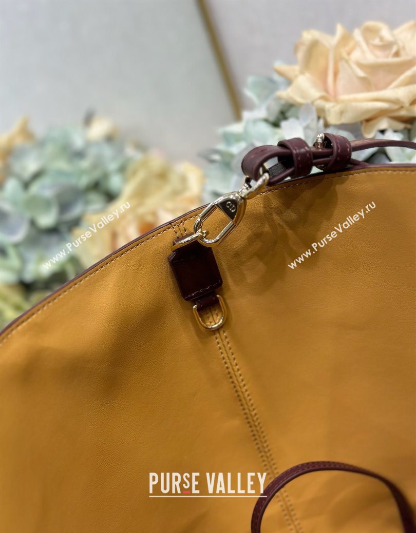 Dior Toujours Large Bag in Crinkled Leather Burgundy 2025 1188 (XXG-250627099)