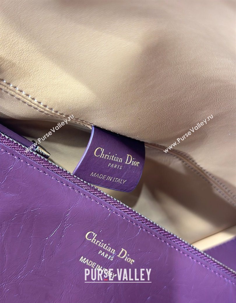 Dior Toujours Large Bag in Crinkled Leather Burgundy 2025 1188 (XXG-250627099)