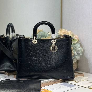 Dior Toujours Large Bag in Crinkled Leather Black 2025 1188 (XXG-250627100)
